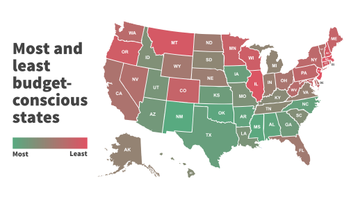 The most and least budget-conscious states in the U.S., according to Google